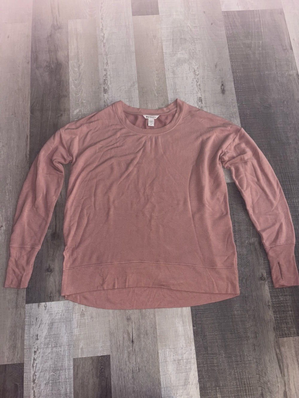 🌺Athleta Dusty Rose Scoop Neck Long Sleeve